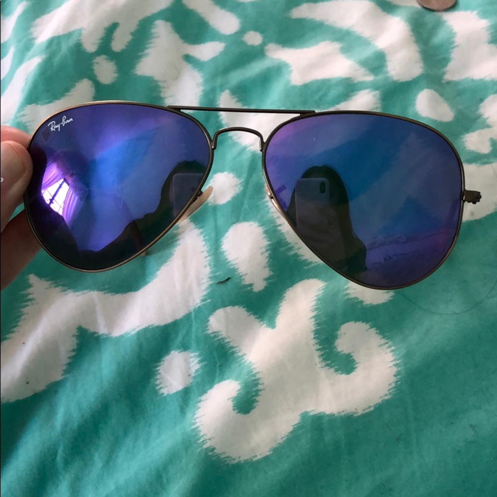 Purple reflective ray bans